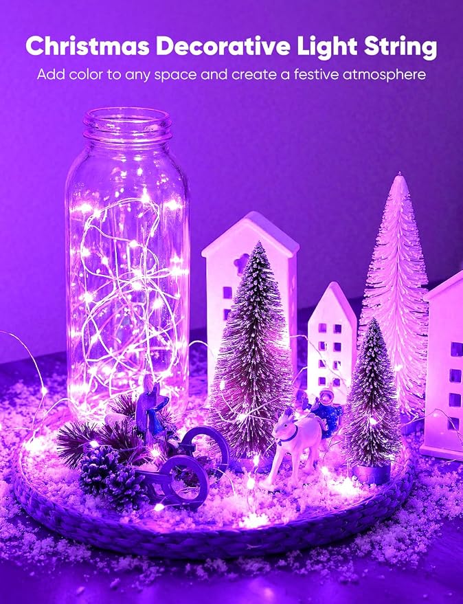 Brightown 12 Pack Multi Color Led Fairy Lights Battery Operated String Lights Waterproof Silver Wire 7 Feet 20 Led Firefly Starry Moon Lights for DIY Wedding Party Bedroom Patio Christmas | 20 LED on 7ft Silver Wire, Lovely for DIY Crafts Table Centerp...