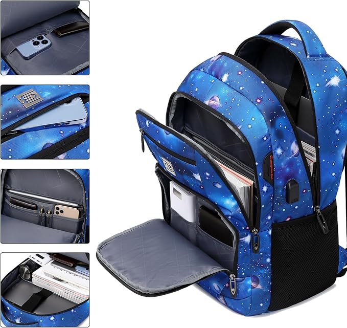 Volher Laptop Backpack,Business Travel Anti Theft Slim Durable Laptops Backpack,Water Resistant College Computer Bag for Women & Men Fits 15.6 Inch Laptop and Notebook-Dreamy Blue