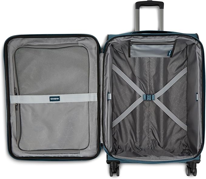 Samsonite Ascella 3.0 Softside Expandable Luggage with Spinner Wheels, 3-Piece Set (20/25/28), Teal/Black
