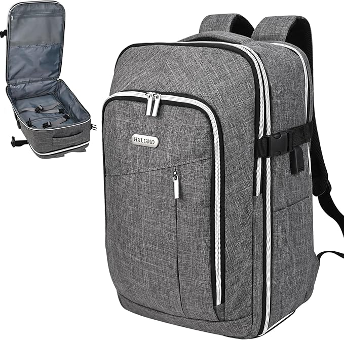 Personal Item Travel Carry On Luggage Backpack for Women Men Flight Approved Casual Weekender Laptop Bag for College Business Outdoors Hiking Water Resistant Lightweight Daypack with USB Charging Port