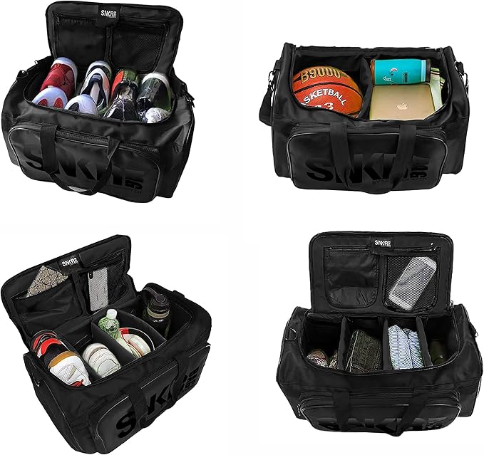 Sneaker Duffel Travel Bag for Men Shoe Bags for Travel Sneaker Bag Basketball Outdoor Sports Gym Bag Travel shoe bag With 3 Adjustable Compartment Dividers Travel Shoe Bags