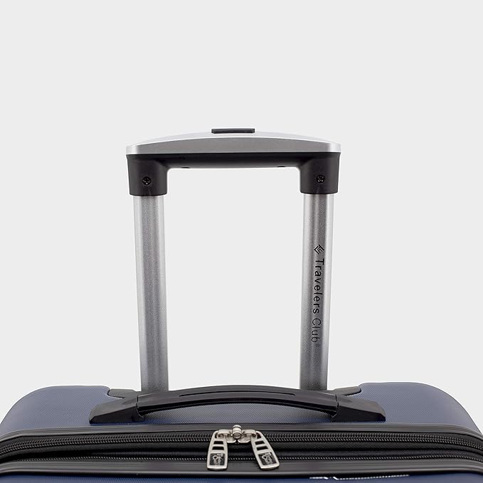 Travelers Club Chicago Hardside Expandable Spinner Luggages, Navy Blue, 5 Piece Set, TCL-77995-410