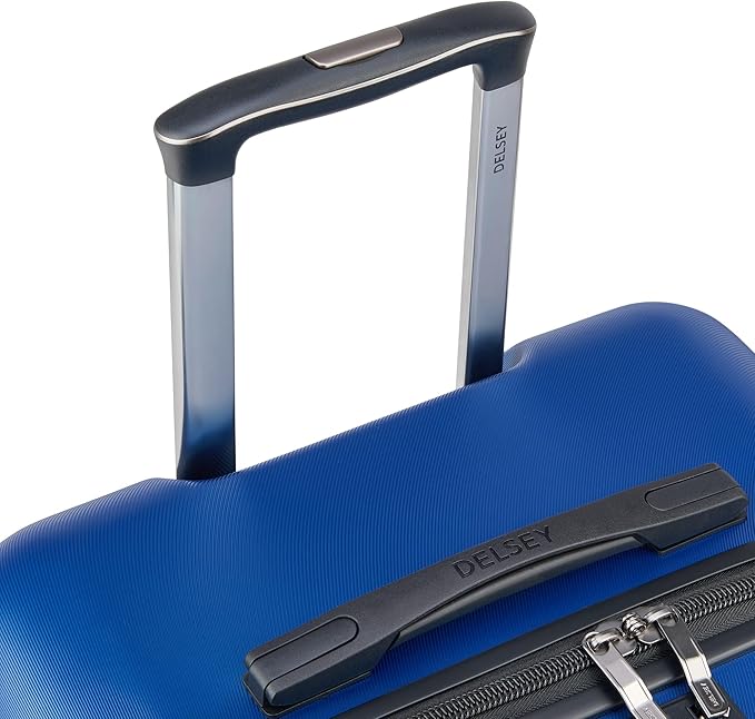 DELSEY PARIS Cruise 3.0 Hardside Expandable Luggage with Spinner Wheels, Blue, Checked 26 Inch Trunk
