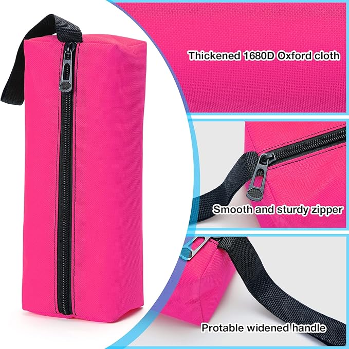 9 Packs Small Tool Pouch Zipper Tool Bags Canvas Waterproof Versatile Hand Zippered Tool Pouches Heavy Duty Multipurpose Zipper Tool Pouch Tote Bag for Organizer Storage (11.8 x 3.9 x 3.9 Inch)