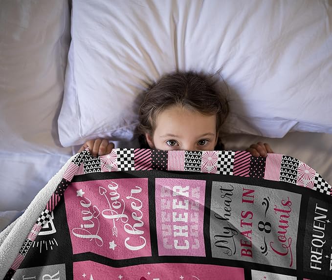 Cheerleader Gifts, Unique Cheer Blanket Gifts for Girls, Best Cheerleading Gift Ideas, Gifts for Cheerleaders Team, Cheer Competition Gifts, Cheerleader/Cheerleading Stuff Soft Blanket 50X40in