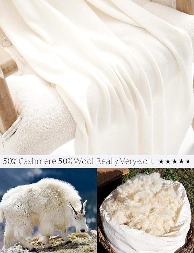 Soft Cashmere Blend Wrap Chic Scarf Stole for Women Wayfarer Travel Extra Large 87"x28"