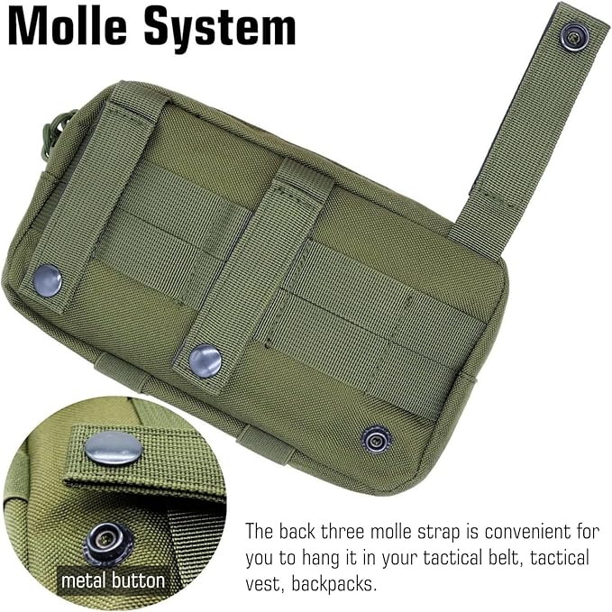 Tactical Molle Pouch, Multi-Purpose EDC Admin Pouch Utility Gadget Gear Backpack Military Waist Bag for Outdoor, Hunting, Traveling, Hiking