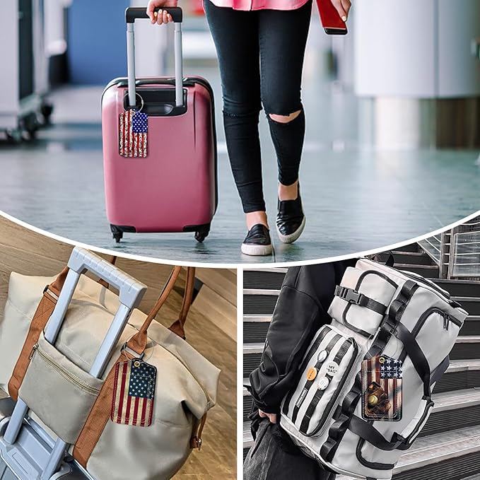 Luggage Tag, 3 Pack Travel Cruise Luggage Tags for Suitcases, Cute Suitcase Tags Identifiers Bag Tags with Privacy Flap, Baggage Name Tag for Women Men Kids Luggage Backpack School Bag Handbag
