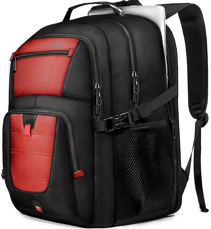 17.3 Inch Laptop Backpack with LifetimeWarranty, Extra Large TSA Friendly Travel Backpack for Men Women, 17 Inch Big TSA Airline Approved Work Computer Backpack for Business Travel,Red