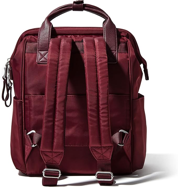 Baggallini Soho Backpack - Travel Laptop Backpack for Women - Lightweight Water-Resistant Luggage Bag, Dark Cherry