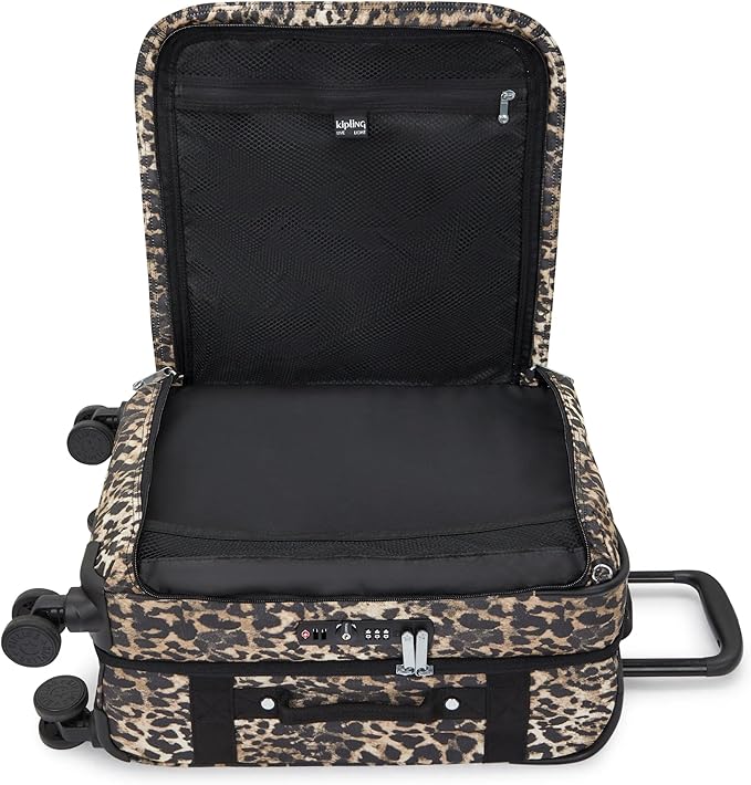 Kipling Women's Spontaneous Small Prt Softside Spinner Wheel Luggage, Integrated TSA Accepted Lock