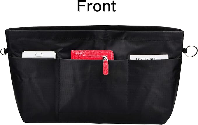Vercord Handbag Purse Tote Pocketbook Organizer Insert Zipper Closure 11 Pockets 3 Sizes Many Colors