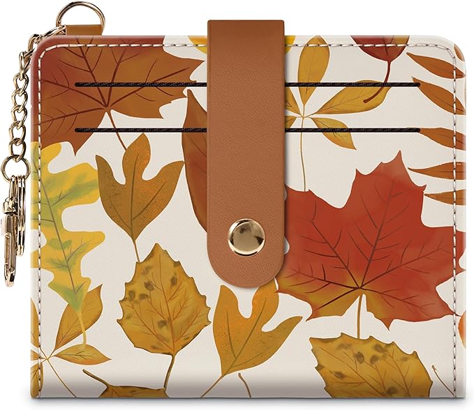 Airkit Small Wallets Woman RFID Blocking Leather Credit Card Holder - with ID Window - Card Wallets for Women - with Zipper Coin Purse - Keychain Wallet