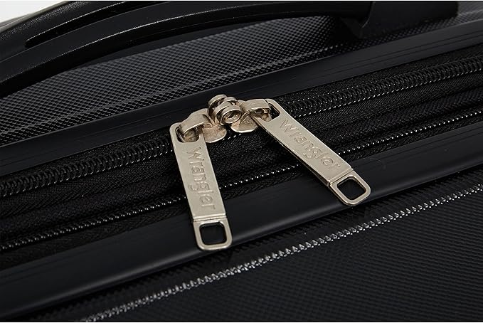 Wrangler 4 Piece Miami Luggage and Packing Cubes Set, Black