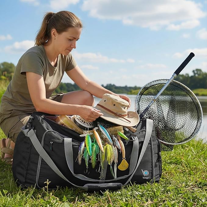 Bago Extra Large Duffle Bag for Travel Women & Men. Durable, Lightweight, Foldable Travel Duffel Bags For Traveling Women. 120L Duffle Bags Use As a Weekender Bag with Shoe Compartment, Checked Duffel