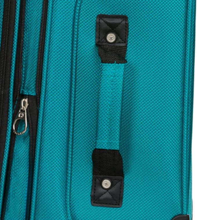 SWISSGEAR Sion Softside Expandable Spinner Luggage Durable Lightweight Travel Suitcase, Teal, Carry-On 21-Inch