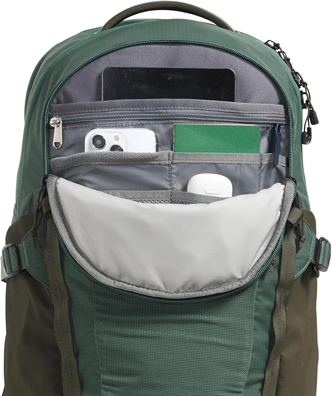The North Face Recon Everyday Laptop Backpack - Daypack, Water Repellent, Laptop Sleeve, 2 Water Bottle Pockets, Duck Green/New Taupe Green, One Size