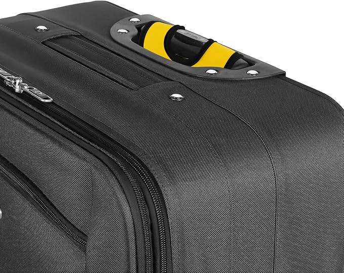 Cosmos 5 Pcs Neoprene Luggage Handle Wrap Soft Grip Handle Cover Luggage Identifier with Hollow Design for Push-Button Handle Trolley Handle and Travel Suitcase Trolley Case (Yellow)