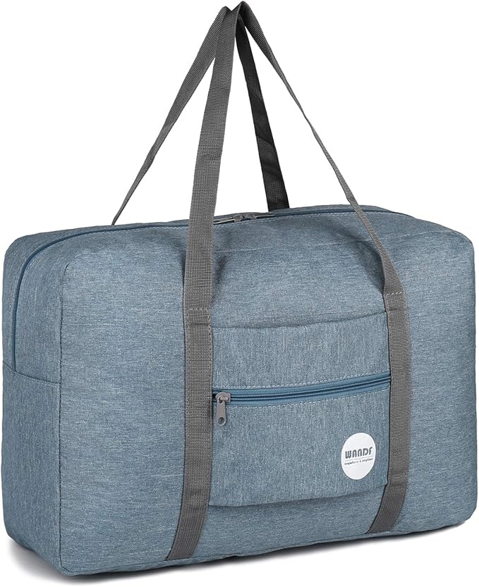 WANDF For Spirit Airlines Personal Item Bag 18x14x8 Travel Duffel Bag Underseat Foldable Carry-on Luggage for Women