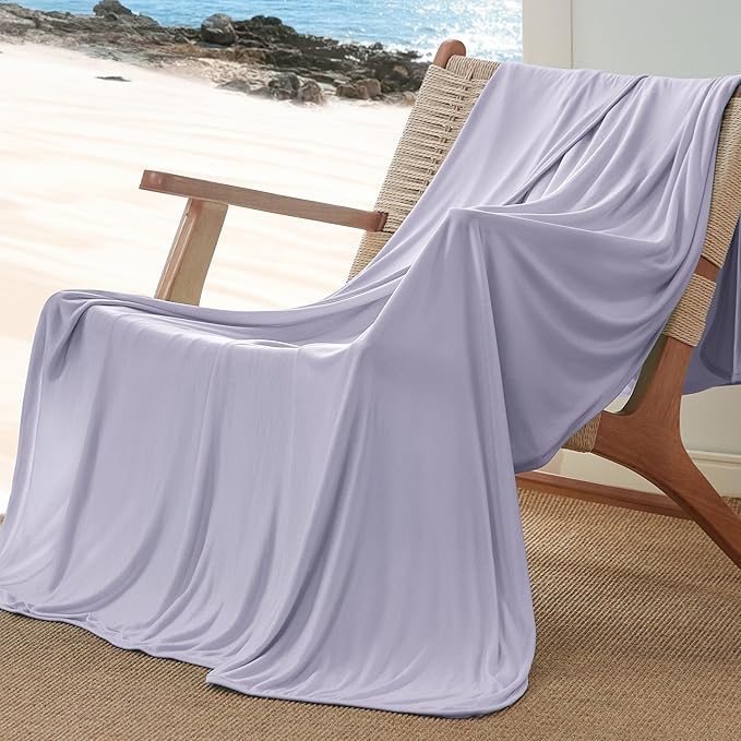 Bedsure Lavender Cooling Blanket Twin XL for Hot Sleepers - Summer Cold Blanket with Rayon Derived from Bamboo for Twin Size Bed, Ice Cool Cold Lightweight Arc-Chill Thin Summer Bedding, 60x90