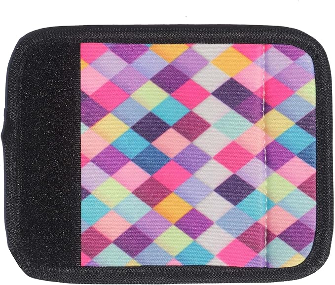 Suitcase Tags Identifiers-Luggage Handle Wrap Travel Luggage identifiers For Suitcases Unique Travel essentials for Airplane/Flying/Luggage (Colorful Check)
