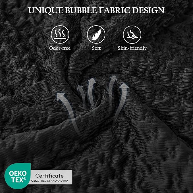 Side Sleeper Pillow for Adults, Adjustable Shredded Memory Foam Bed Pillows for Neck and Shoulder Pain, Curved Cooling Pillows for Hot Sleepers, Washable Cover & Extra Foam Bag, Black Standard Size