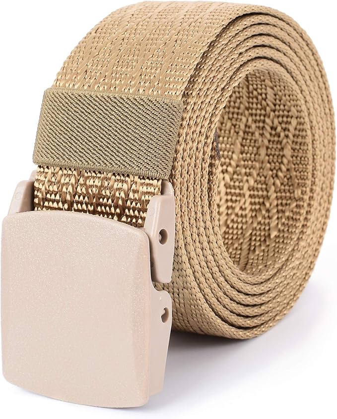 Mile High Life Nylon Web Belt Outdoor Military Belt With TSA Safe Plastic Buckle Belt