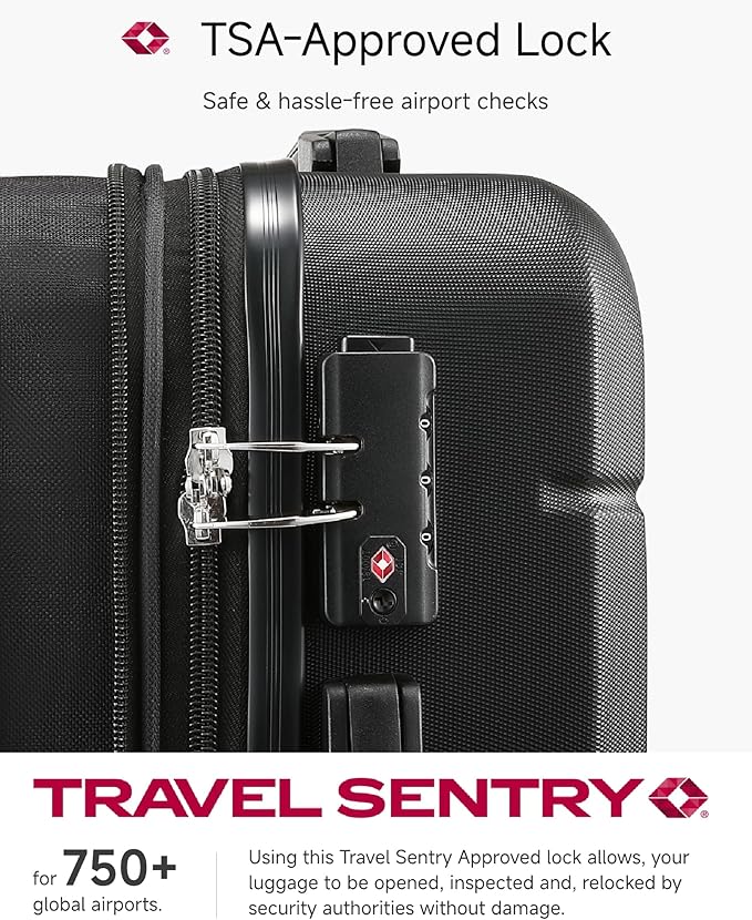 Luggage Sets 3 Piece, Expandable Hardshell Suitcase with TSA Lock & Silent Spinner Wheels, Lightweight Hardside Travel Suitcase Set for International Trips (20/24/28 in, White)