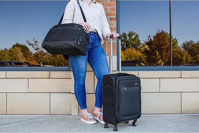 Samsonite Ascella 3.0 Softside Expandable Luggage with Spinner Wheels, 3-Piece Set (20/25/28), Black