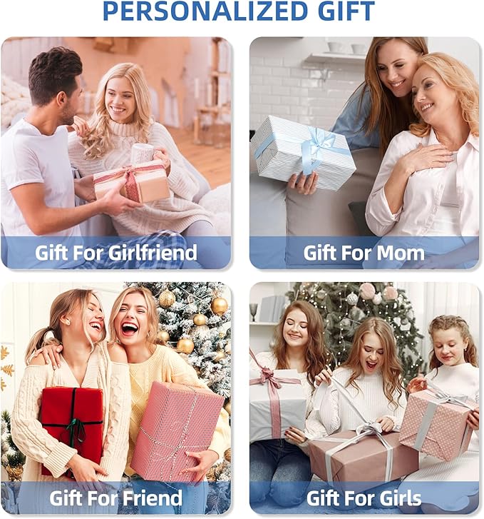 Gifts for Women, Initial Travel Duffle Bag, Personalized Weekender Overnight Bags, Gift for Mom Friend College Girl Graduation Teacher（Black,R)