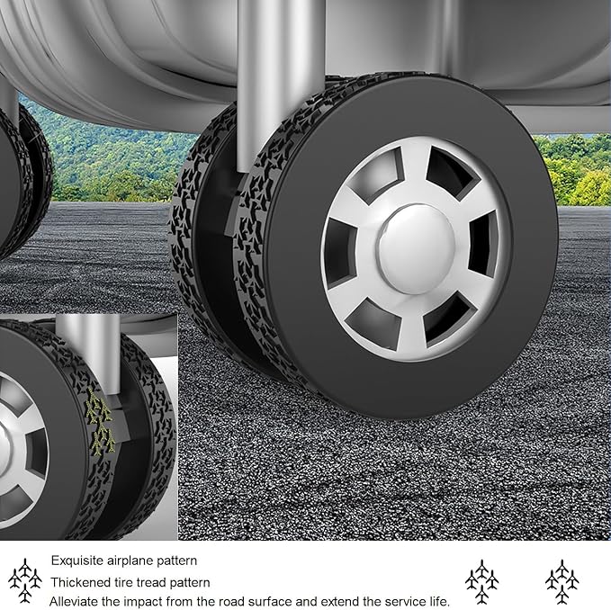 8Pcs Luggage Wheel Covers,Luggage Wheel Protector Covers for 2-2.4 inches Wheels Suitcases,Anti-Scratch & Noise Reduction Design,luggage replacement wheels(Black)