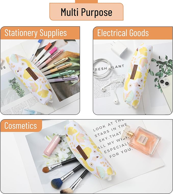 Mr. Pen- Cute Pencil Case Pouch, Autumn Design, Multipurpose Canvas Bible Pencil Pouch