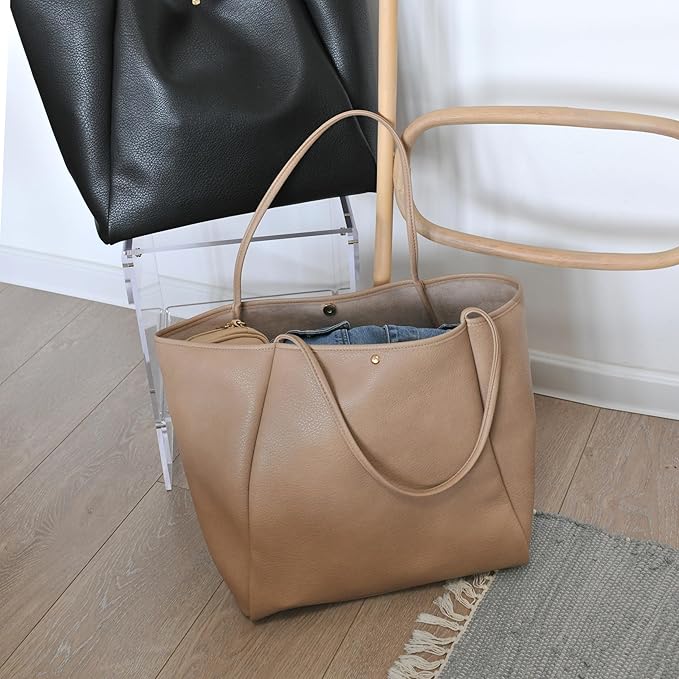 Oversize Pu Leather Tote Women Weekender Bag Shopper Handbag Travel Purse