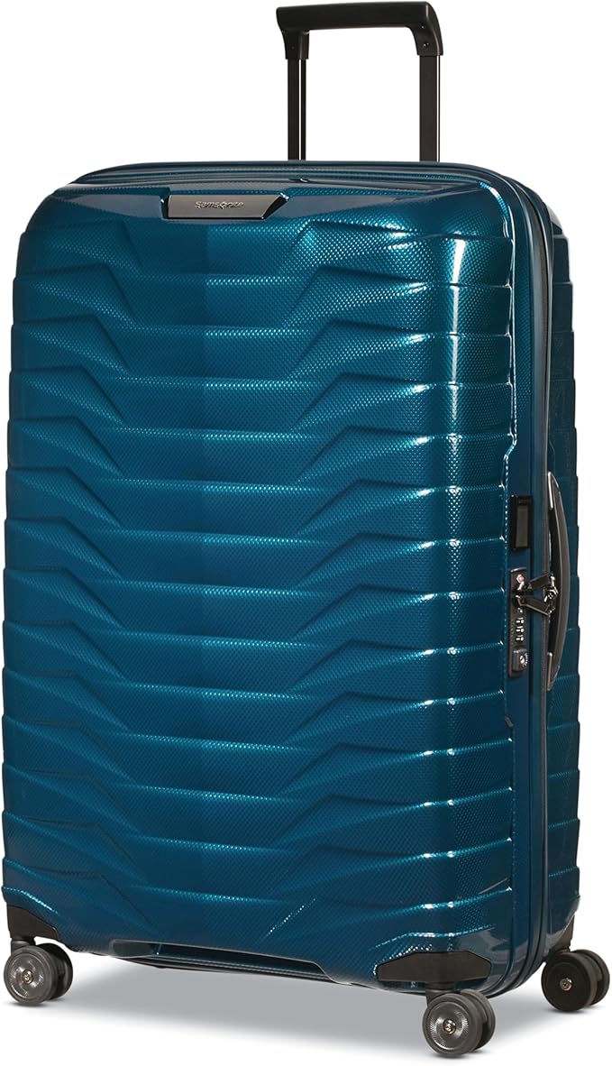 Samsonite Proxis Large Hardside Luggage with Dual Spinner Wheels - Innovative Roxkin™ Lightweight Shell With Ultimate Durability- Includes TSA Lock, Ergonomic Telescoping Handle - Petrol Blue