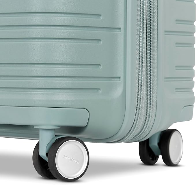 Samsonite Elevation Plus - Carry-On Hardside Luggage - Scratch Resistant Polypropylene Shell, RightHeight™ Adjustable Handle, Integrated AirTag Holder, TSA Lock, WetPak™ Compartment - Cypress Green