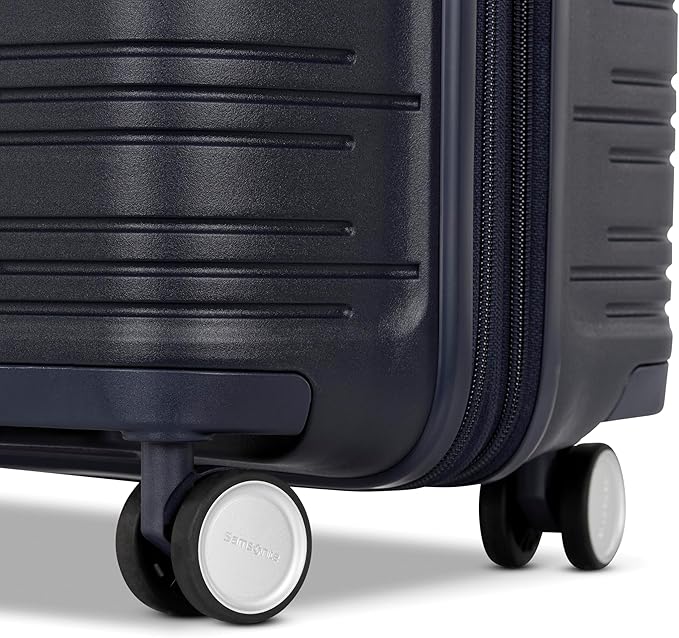 Samsonite Elevation Plus - Carry-On Hardside Luggage - Scratch Resistant Polypropylene Shell, RightHeight™ Adjustable Handle, Integrated AirTag Holder, TSA Lock, WetPak™ Compartment - Midnight Blue