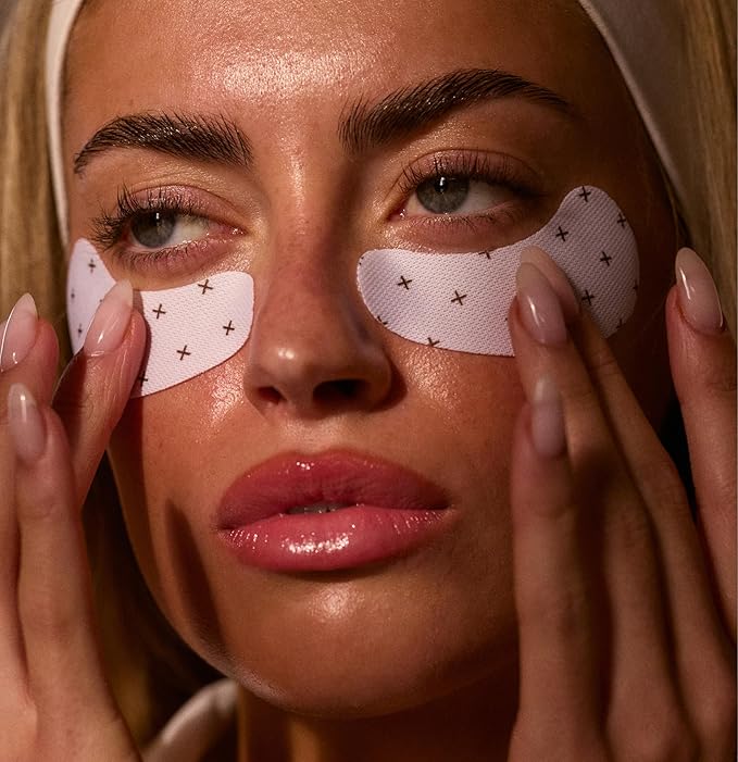 + Lux Unfiltered Iced Latte Cooling Under Eye Patches - Anti-Slip Caffeine Infused Korean Eye Mask - Reduces Puffiness, Brightens & Hydrates - Niacinamide & Hyaluronic Acid - Vegan - 10 Pairs