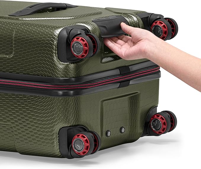 Traveler's Choice Maxporter II Polycarbonate Hardside Trunk with Spinner Wheels, Green, 28-Inch Medium Trunk