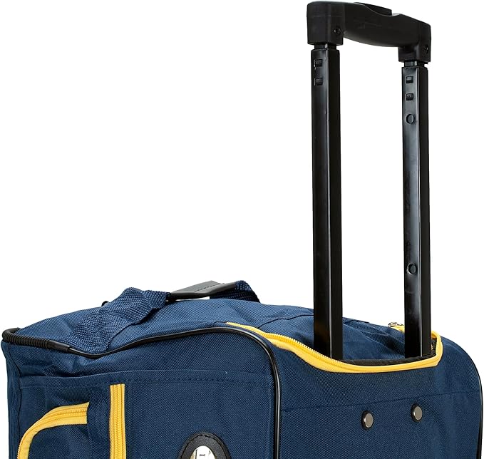 Rockland Rolling Duffel Bag, Black, 22"