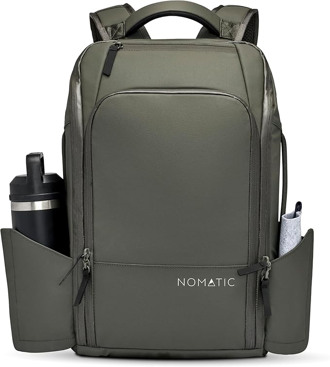 NOMATIC 14L Travel Pack - Mens Travel Backpack - Expandable to 21L - Water Resistant Daypack - TSA-Ready - Lightweight Business Traveling Backpack for Men - 15" Laptop Compartment