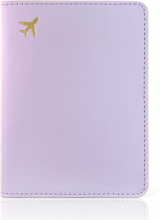 Passport Holder for Travel Essentials,RFID Blocking Passport Cover Case for Travel Accessories,Travel Wallet for Women Men (Lavender)