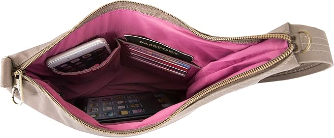 Travelon Anti-Theft Signature 3 Compartment Crossbody Bag