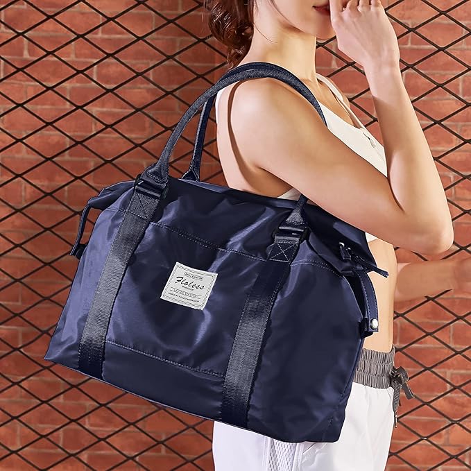 HYC00 Travel Duffel Bag,Carry-on Overnight Weekender Bags for Women,Sports Tote Gym Bag with Wet Pocket
