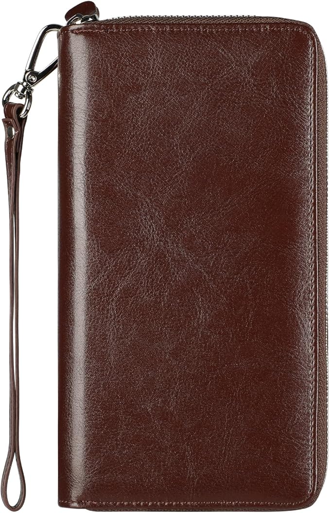 Lavemi Small Compact Women Wallet RFID Blocking Genuine Leather Bifold Purse with ID Windows