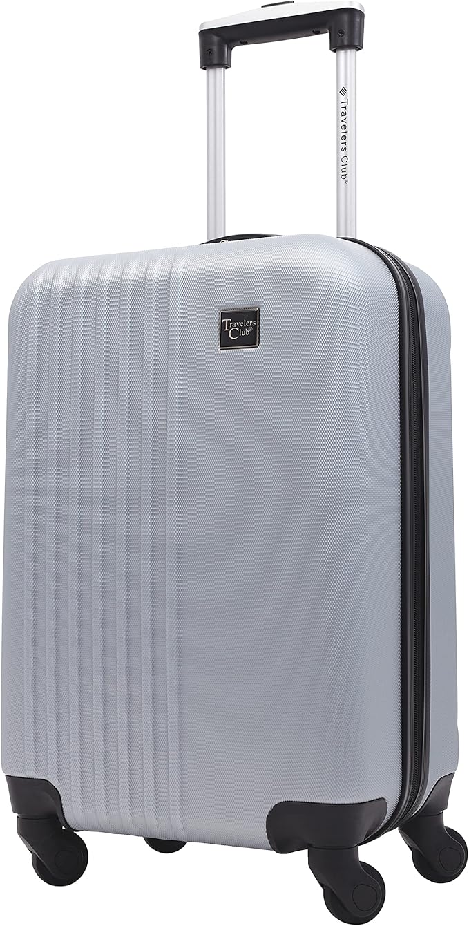 Travelers Club Cosmo Luggage, Silver-2 Piece Set (28"/20")