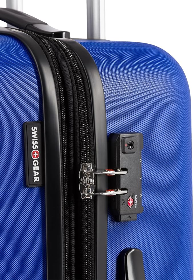 SwissGear 7366 Signature Hardside Expandable Luggage with Spinner Wheels, TSA Lock, Cobalt, Checked-Medium 23-Inch
