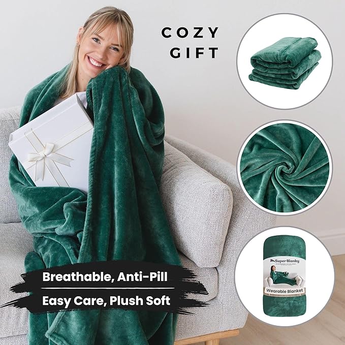 Wearable Blankets for Women, Adult Wearable Blanket Men, Mother's Day Gifts for Her, Wife Birthday Gift Ideas