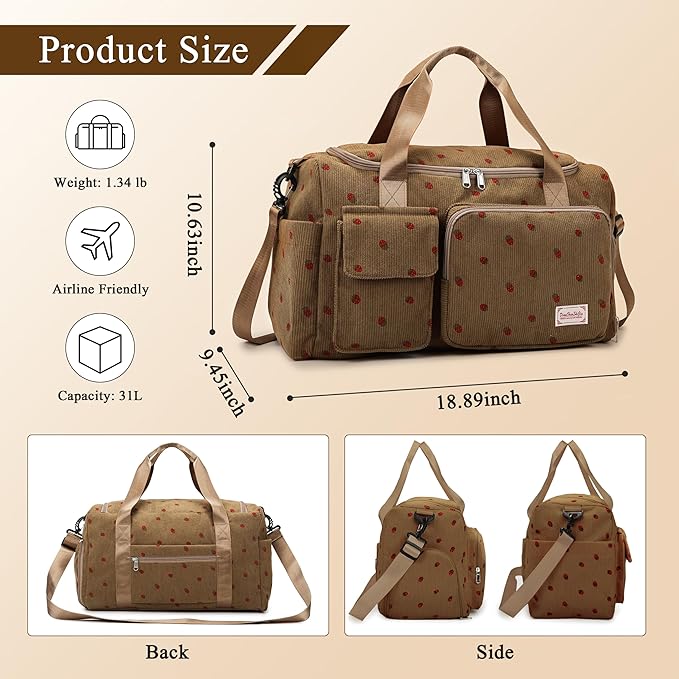 Small Gym Bags for Women, Travel Duffle Bag with Shoes Compartment, 4 in 1 Carry on Weekender Overnight Bag with Dry Wet Separated Pocket, Sport Gym Tote Bag for Yoga, Dance, Swimming, Workout, Ballet