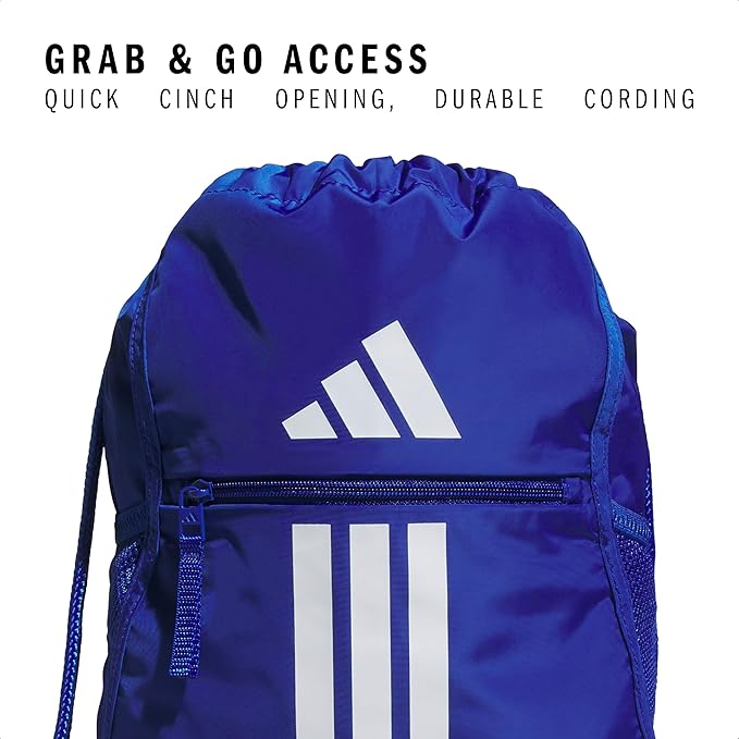 adidas Alliance Sackpack – Drawstring Backpack for Sports, Small Gym Bag