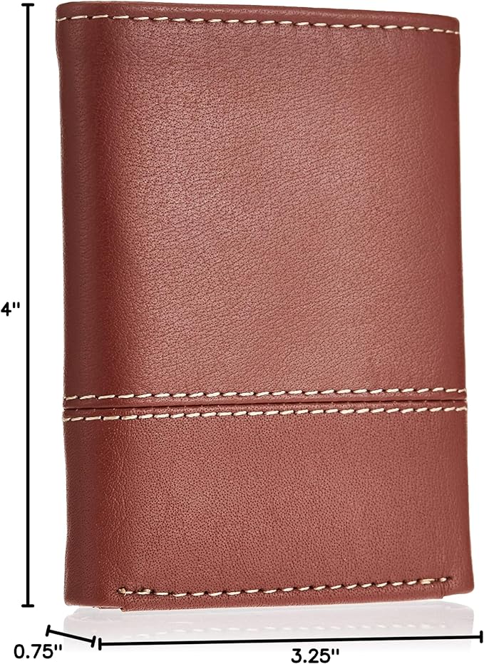Timberland Men's Genuine Leather RFID Blocking Trifold Wallet